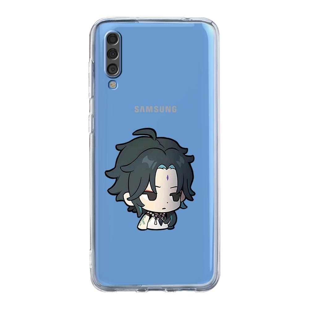 Phone Case For Samsung A14 5G A12 A22 A32 A34 A42 A52 A54 A50 A70 A72 A40 A20E A10S A20S A02S A04S Kawaii Cartoon Genshin Impact
