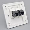Female To Female CAT6 Gigabit Dual-Pass Network Wall Plug RJ45 LAN Faceplate Internet Straight Plug Outlet 86x86mm