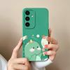 Phone Shell For Samsung A05 A36 A56 A26 S25 Plus Ultra F14 A05S A16 Case Liquid Silicone Lovely Dinosaur Cover Shockproof Protective For Samsung Capas