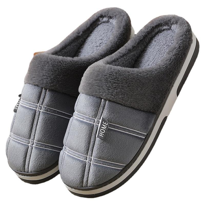 Cotton Slippers Large Size 2025 Winter Cotton Mop Warm Wool Slippers Thick Bottom Plush Slippers 45 46 47 48