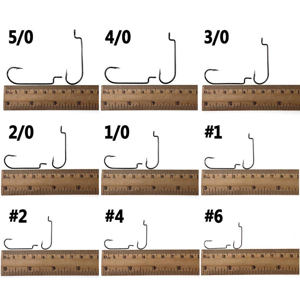 200 шт. крючок с узким зазором для каролинской установки, мягкий крючок для наживки для ловли окуня, крючки для привязывания окуня 5/0 4/0 2/0 2 4 6