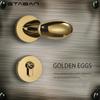 Golden Zinc Alloy Bedroom Door Lock Bathroom Lock Magnetic Suction Mute Room Door Handle Indoor Door Lock Split Door Handle Lock