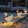 Light-Up Chicken with Scarf Holiday Decoration, LED Christmas Outdoor Decorations