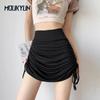 Короткие юбки женские Harajuku летние женские нитки с завязками по бокам эластичные сексуальные мини-юбки женские шорты для йоги Faldas