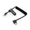 Кабели Ultra HD 8K HDMI Плетеный и спиральный кабель для HDMI Atomos Ninja Portkeys Feelworld Canon Z CAM Sony и A7S3 Прямой к левому углу Alvin's 2.1