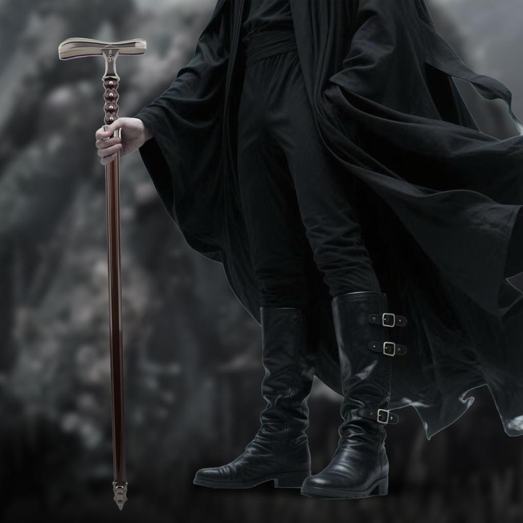 Silver Flower Walking Stick Decorative Vampire Cospaly Vintage Party Fashionable Walking Cane Halloween Crosier 93cm