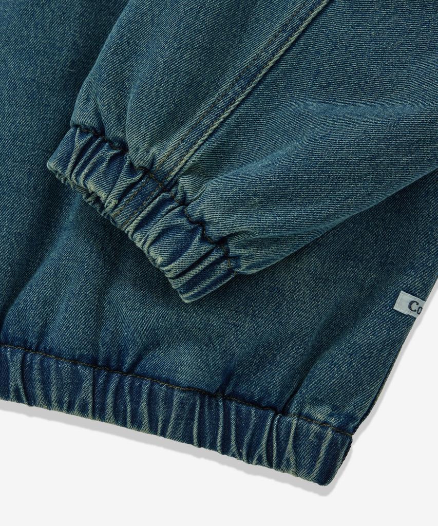 COVERNAT Ring Thread C Logo Denim Hooded Jacket Light Blue