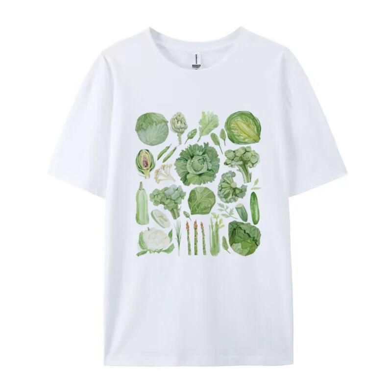 Vintage Botanical Vegetable Graphic TShirt Cute Vegan Aesthetic Gardening Top Unisex Cottagecore Fashion Loose Womens Shirt