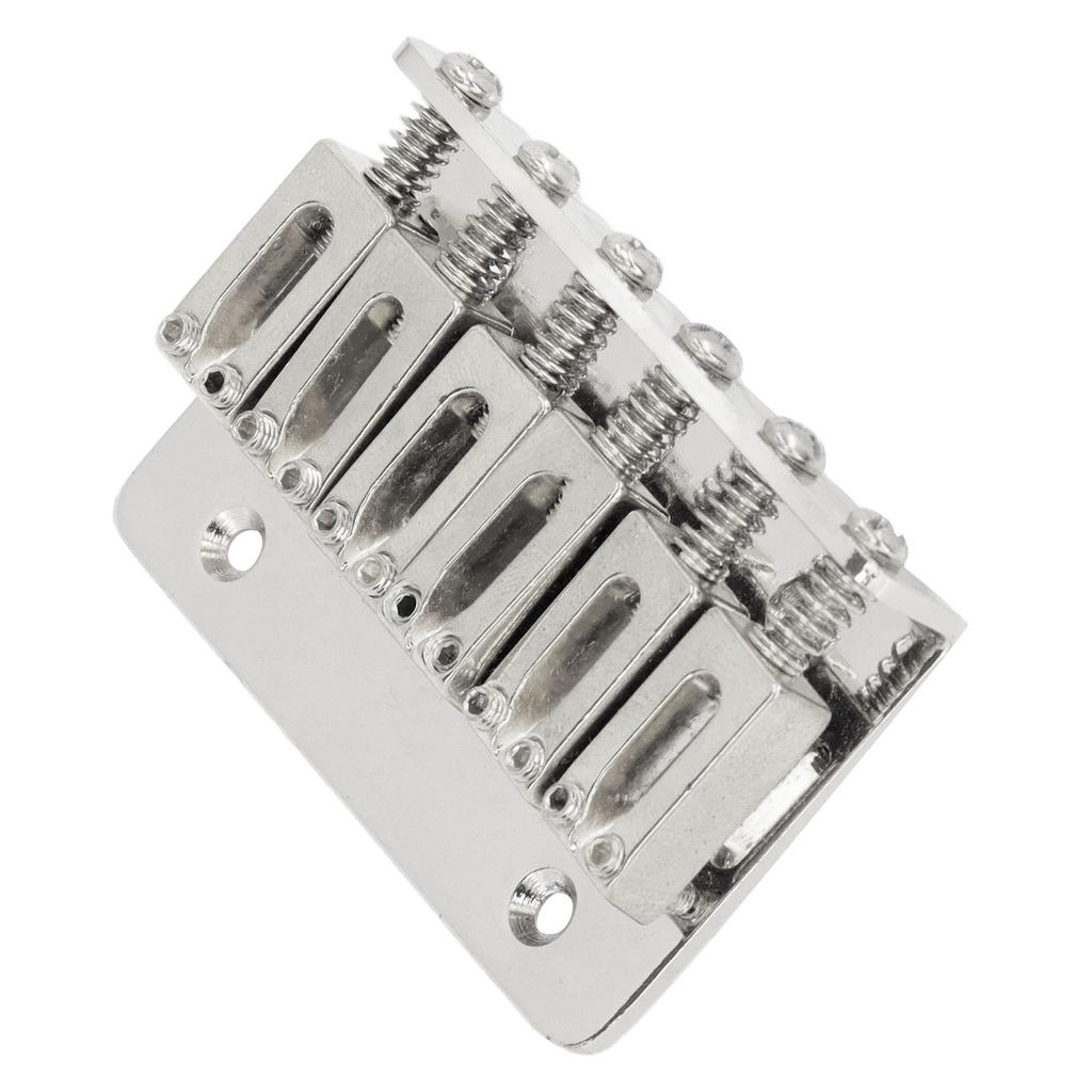 6 String Guitar Fixed Saddle Bridge Hardtail Top Loader Iron Electric Guitar Saddle Bridge