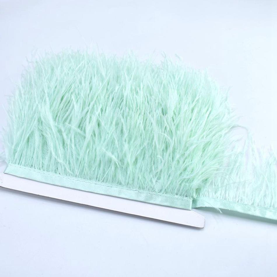 1M 8-10cm White Feathers Ostrich Plume Trim Wedding Crafts DIY Natural Feather Ribbon Sewing Party Handmade Headdress Carnival
