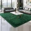 Темно-зеленый матовый мягкий пушистый ковер Нескользящие коврики для гостиной/спальни/детской – Роскошный плюшевый ковер Декор комнаты