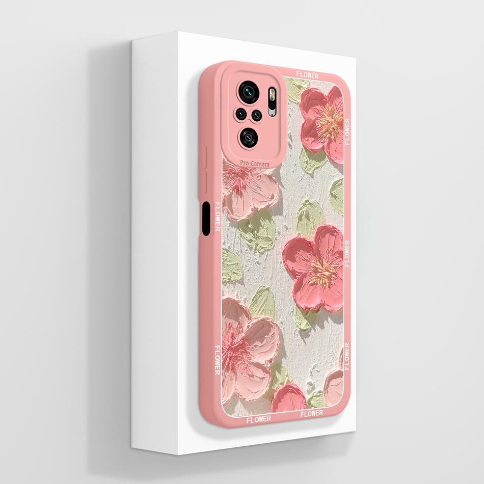 Чехол для Redmi Note 10 10T 10S Фантазийный Цвет Цветов Чехол для Телефона Для Xiaomi Redmi Note10 4G 5G Мягкие Жидкий Силикон Задние Крышки