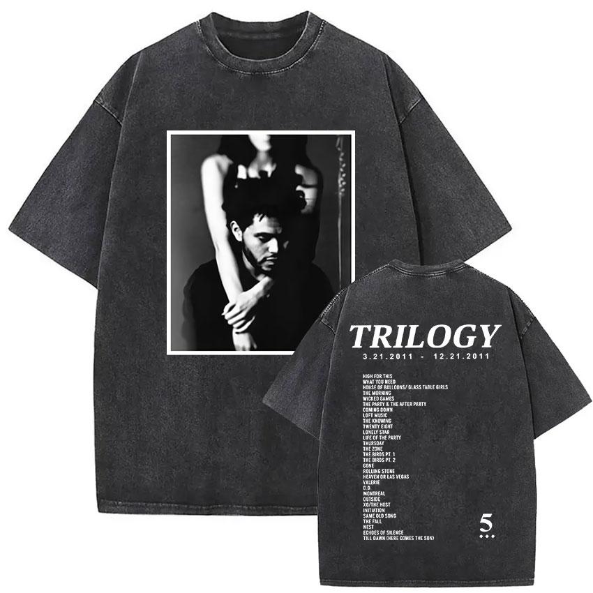 The Weeknd XO Tour Винтажная стираная футболка Мужская и Женская Летняя Хлопковая YK Clothing Повседневная Мода Круглый вырез Короткий рукав Футболка