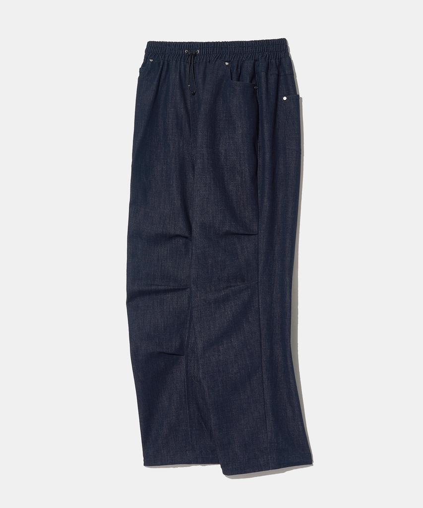 DIAMOND LAYLA Unmodified Denim String Wide Pants P16 Blue Denim