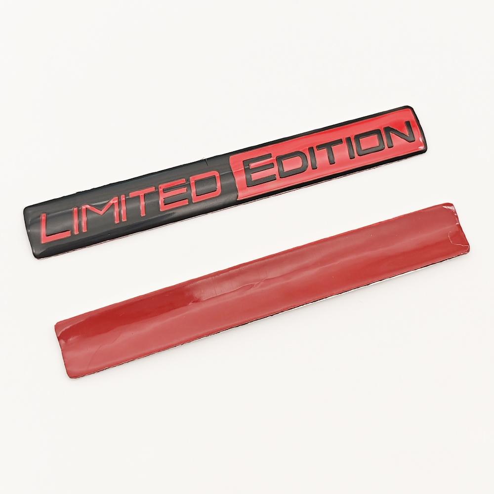 2PCS Limited Edition Emblem Badge 3D Metal Logo Decal Sticker For Rear Trunk Side Fender Car Motorcycle Racing Sport Accessories