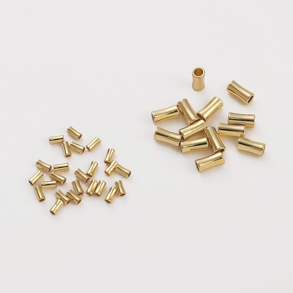 10 шт медные бамбуковые бусины-шармы для браслета и ожерелья DIY изготовления ювелирных изделий