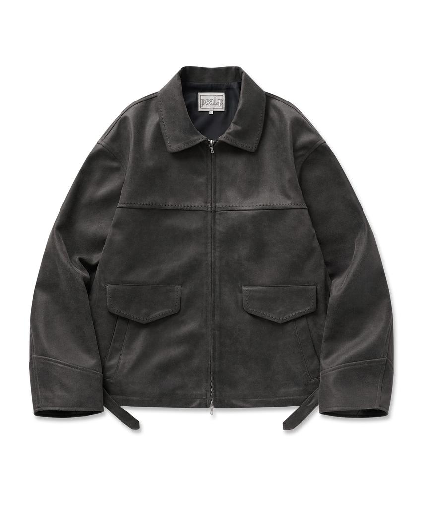 Pealp Vintage Faux Leather Jumper 14(Black)