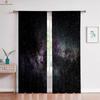 Dreamy Starry Sky 3d Printed Curtains Polyester Fiber Bedroom Living Room Kitchen Window Decoration Curtains 2 Pieces
