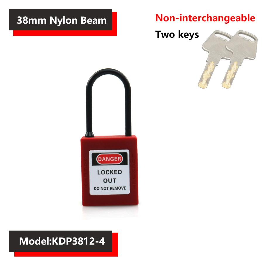 38mm Industrial Safety Padlock LOTO Lockout Nylon Engineering Shackle Personal Energy Lockout Direct Multiple Specifications 4