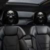 Универсальная посадка Декор салона автомобиля Забавные чехлы на подголовники автомобиля, Принт с черепом-призраком Жуткая тематическая декорация Защита сиденья, Дышащие аксессуары