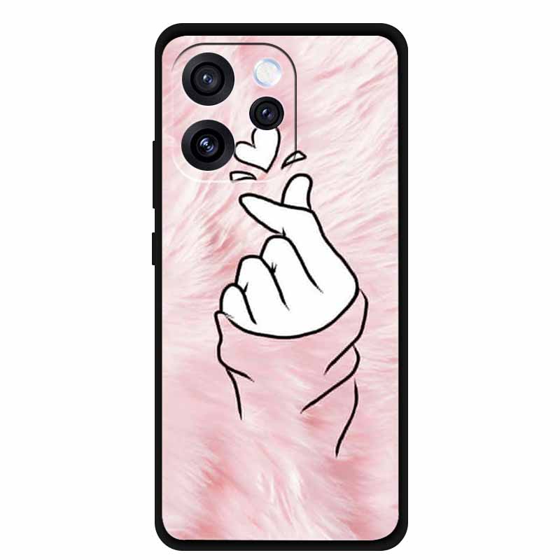 Чехол для телефона Oppo Reno15 Мягкий силиконовый чехол из ТПУ для OPPO PLW110 6,32" Черный чехол для Oppo Reno 15 5G Модный крутой корпус