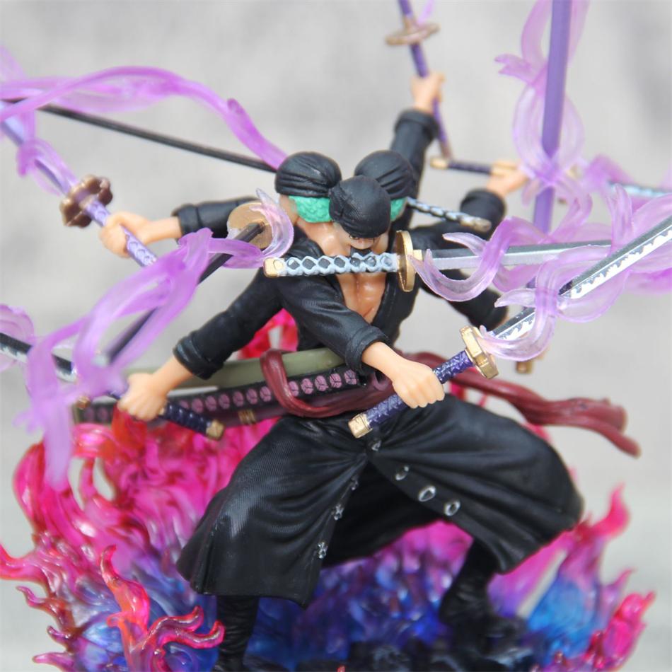 One Piece 14cm Zoro Action Figure Anime Figure Asura Roronoa Zoro Statue Action Figure Collection Model Kid Toy for Xmas Gifts