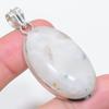 Natural Moonstone Gemstone 925 Sterling Silver Jewelry Pendant 2.09" Z8z69