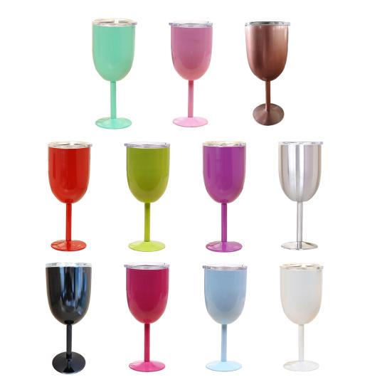 10 унций изолированный коктейльный бокал с двойными стенками и высокой крышкой стакан для коктейлей вина холодных напитков бокал из нержавеющей стали