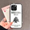 Lebanon Flag Phone Case Glass For iPhone 17 16 Promax 15 13 Pro 14 Plus 17 Pro 12 mini Galaxy S25 24 23 Black Covers
