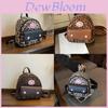 Hello Kitty Fashion Leopard Print Mini Backpack With Zipper Closure For Daily Use