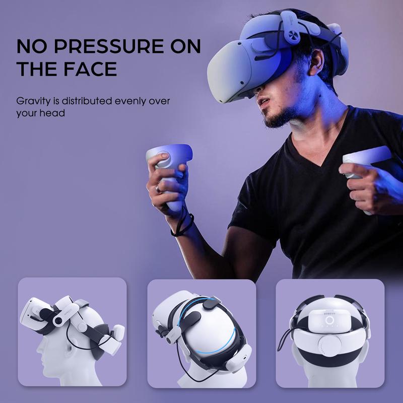 BOBOVR Ремешок для аккумулятора M2 Pro+ для Oculus Quest 2 с магнитным соединением, 5200 мАч, сменный блок питания