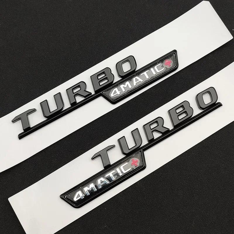 2 шт. Автомобильные буквы Накладка на крыло Значок Turbo 4matic Plus Эмблема Наклейка Для Mercedes A45 Cla45 Amg C117 Gla45 Gle53 X247 Аксессуары