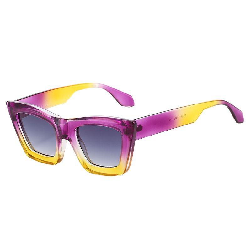New Fashion Gradient Cat Eye Sunglasses Women Vintage Square Shades Brand Designer Luxury Sun Glasses Uv400 Eyewear