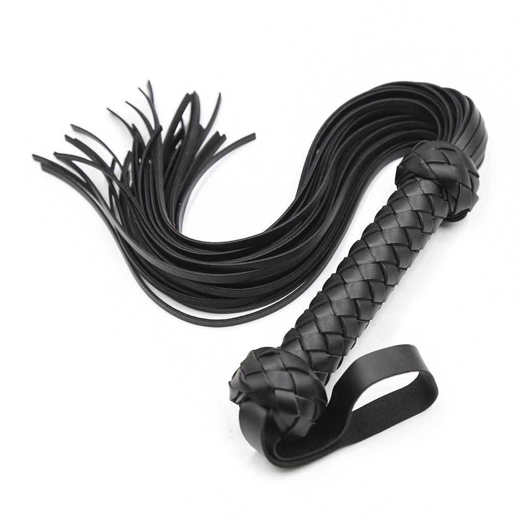 Braided Leather Flogger BDSM Bondage Multi-tail Whip Spanking Paddle Slave Role Play Gear Adult Sex Toy for Women Men Couples