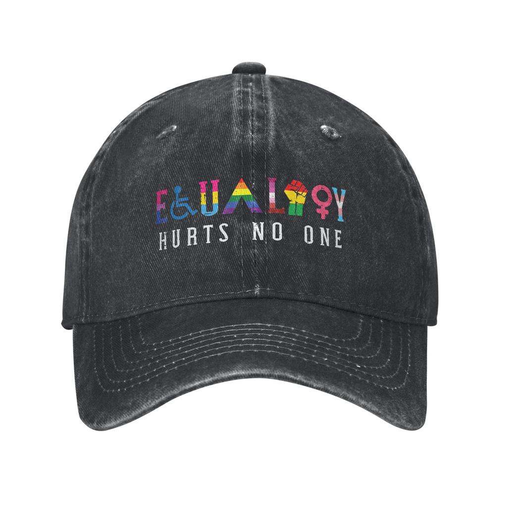 Equality LGBT Pride Awareness for Gay Baseball Cap Unisex Women Distressed Denim Washed Snapback Hat Outdoor Adjustable Caps Hat