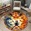 Round Area Rug Pokemon Trainer Charizard Fire Dragon Pokeball Anime Gaming Setup Decor