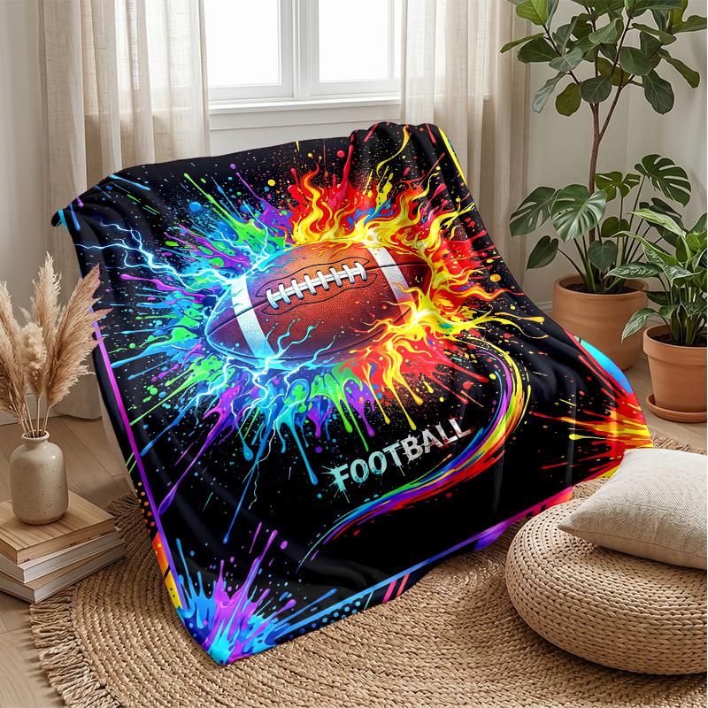 Electric Football Energy 7 Theme blanket Lightweight Warm Flannel Blanket Decorative Throw Blanket for Home Decoration