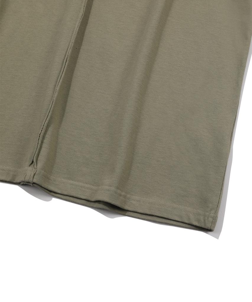 EPISODE UNTITLED Point Snap Open Cut T-Shirt_Olive