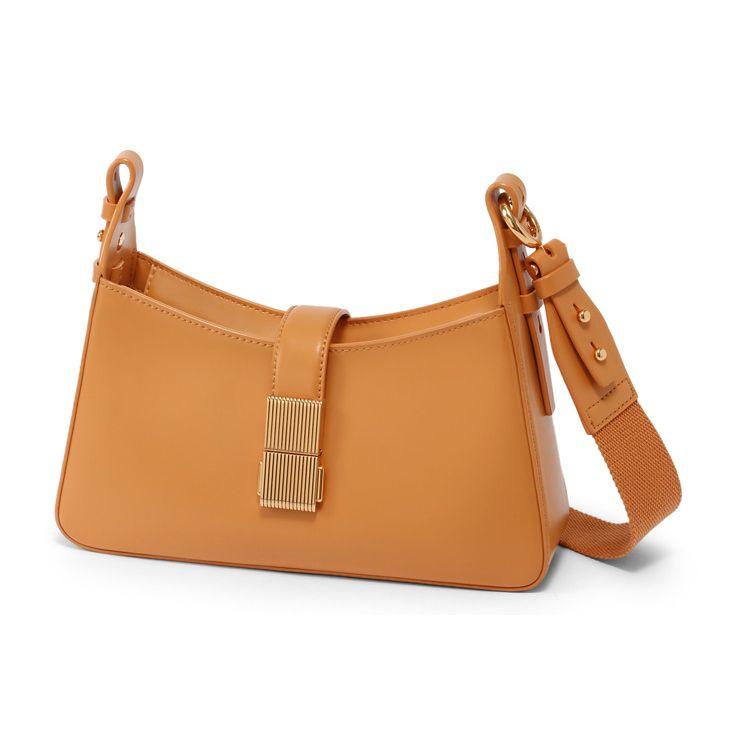Charles & Keith Fashion Minimalist Trendy Chain Faux Leather Shoulder Bag Women Shoulder Bag Black Beige Green CK2-20781726-1
