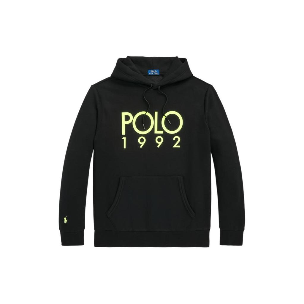 Polo Ralph Lauren Ss24 Толстовка с капюшоном и длинными рукавами с принтом логотипа-буквы Мужская толстовка Черный MNPOKNI16823432-001
