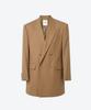 Untage Wool Double-Breasted Jacket [Camel(Unisex)]_Uth-Fb77