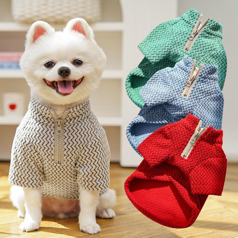 Pet Dog Sweater Hoodie Winter Warm Fleece Jacket Corgi French Bulldog Teddy Bear Small Medium Dogs