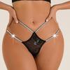 Double Strap Low Waist Thong Women's Lace Panties