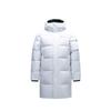 Solid Color Mid-Length Warm Thick Hooded Down Jacket Men Outerwear Pure-White 152517922R-1