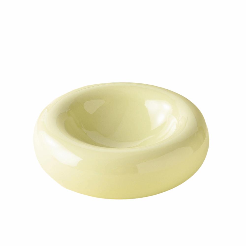 Wide Opening Donut-Shaped Cat Bowl High-Aesthetic Pet Food Bowl Ceramic Cat Bowl Home