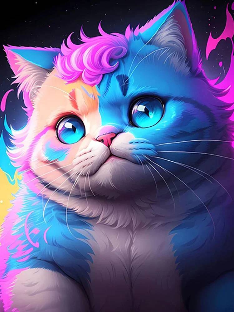 DIY полная круглая алмазная живопись вышивка крестиком 3D художественный стиль домашняя сцена животное декоративная алмазная живопись 5d алмазная живопись