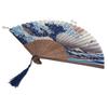 Vinatge Wave Fan Portable Folding Fan Pocket Fan For Wedding Party Decoration Dancing Performances Gifts