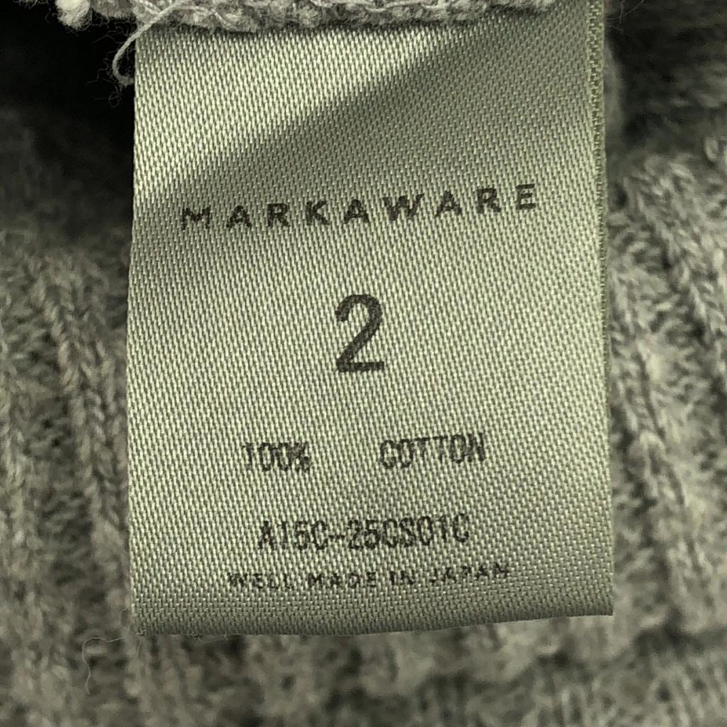 Markaware Сделано в Японии Длинный рукав Вафельный Водолазка Вырез 2 серый Женский Б/у