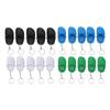 20 Pcs Cute Slipper Keyring Silicone Beach Hole Little Sandals Mini Shoe Key Ring Four Color for