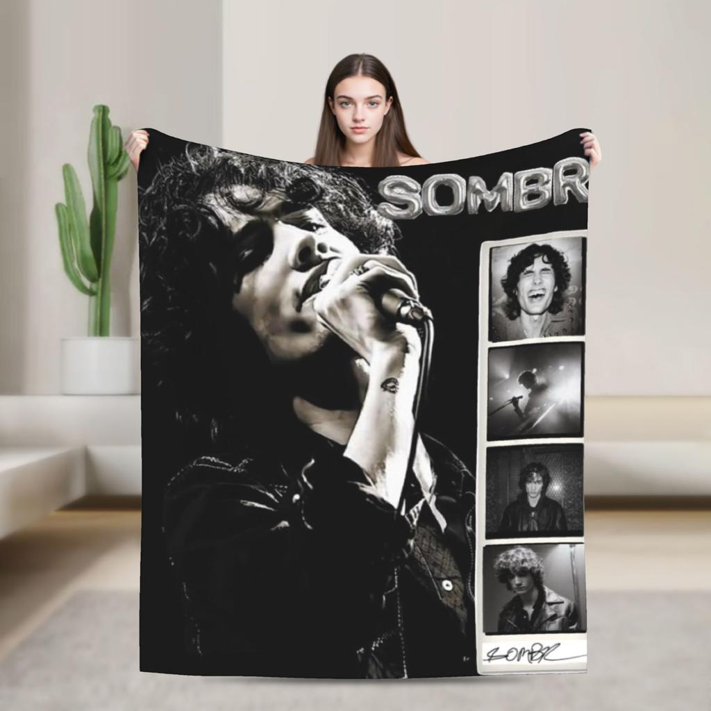 Warm Soft Blanket Travel Sombr Music Throw Blanket Flannel Bedspread For Couch Bed Fashion Sofa Bed Cover